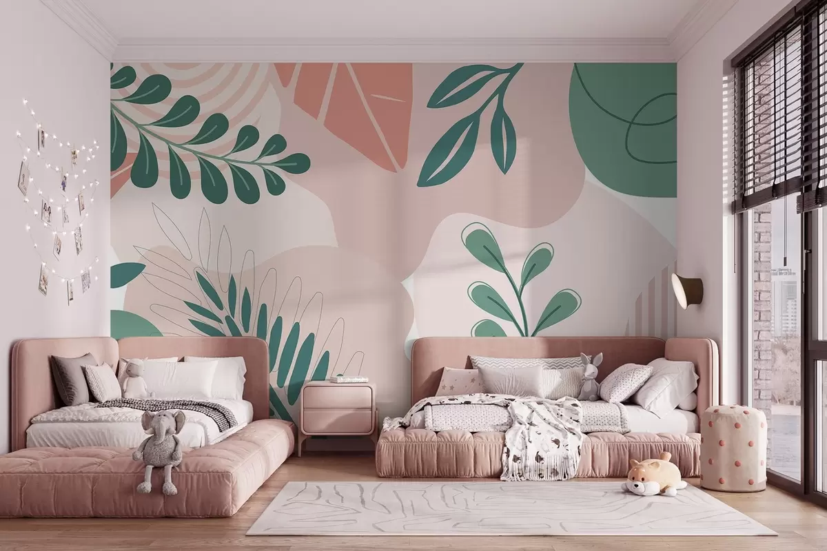 fototapet Abstracție, frunze w04366