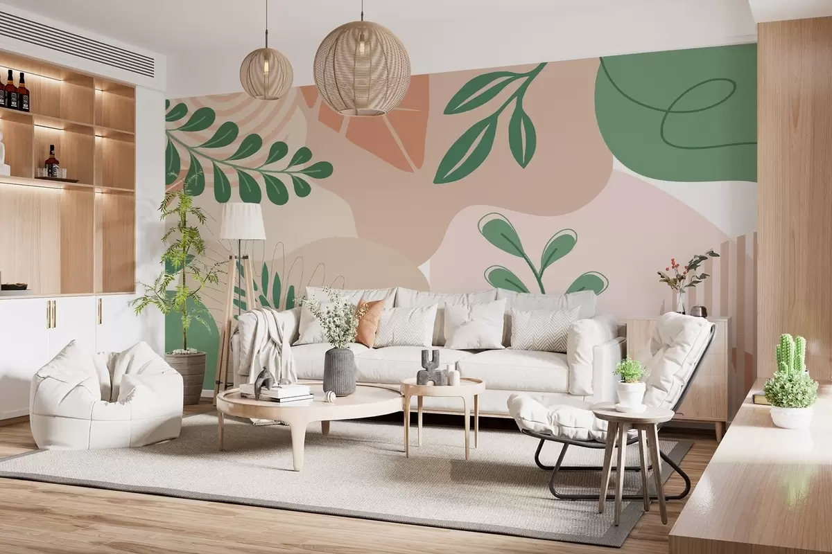 fototapet Abstracție, frunze w04366v1