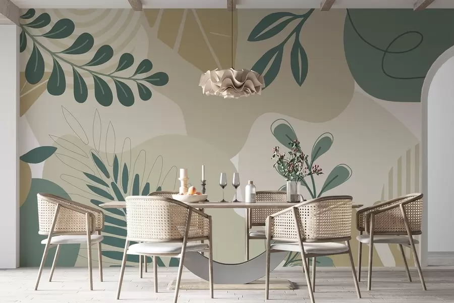 fototapet Abstracție, frunze w04366v2