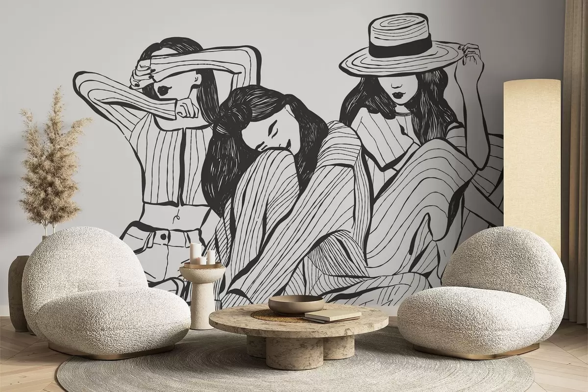 fototapet Fetele w04384