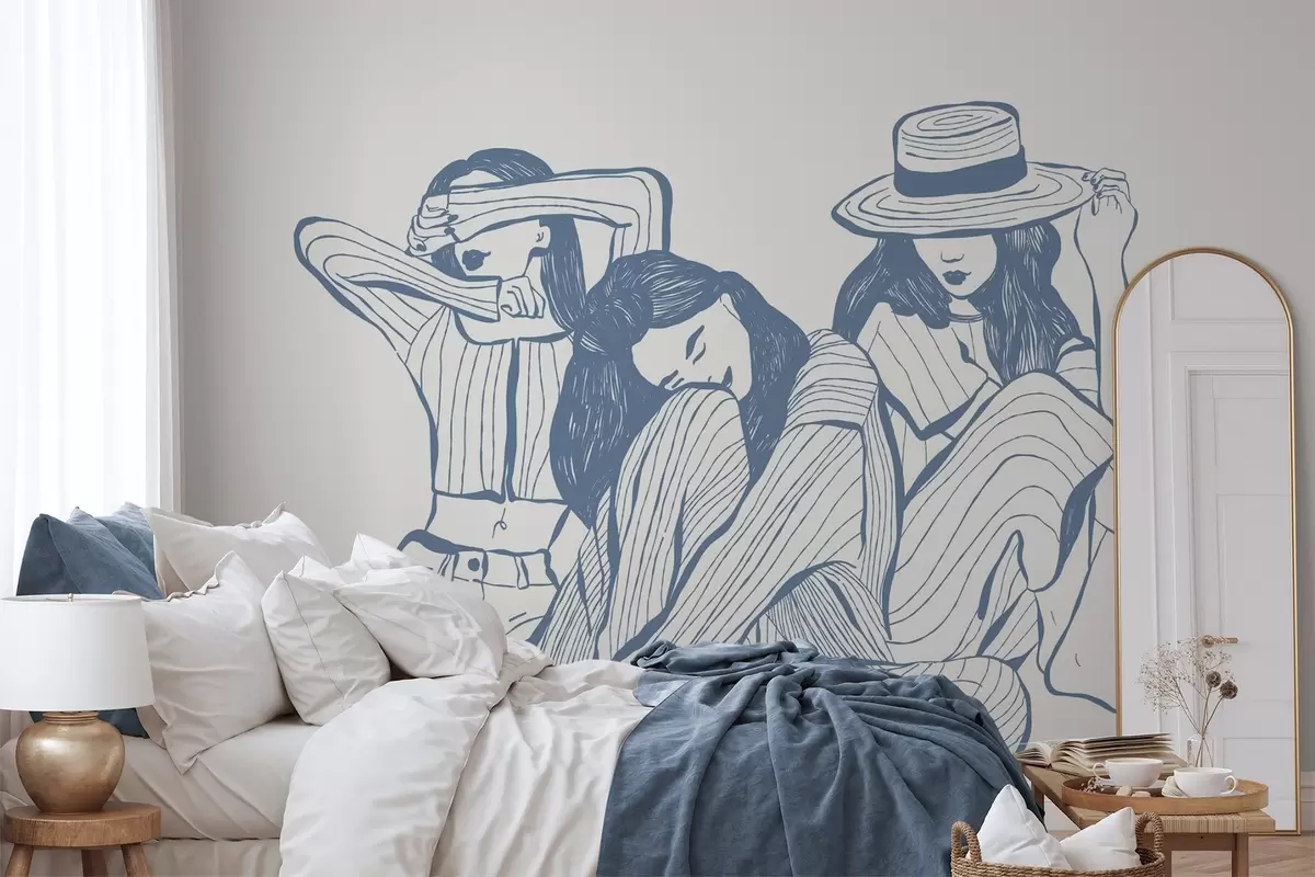 fototapet Fetele nuanțe de albastru w04384v1