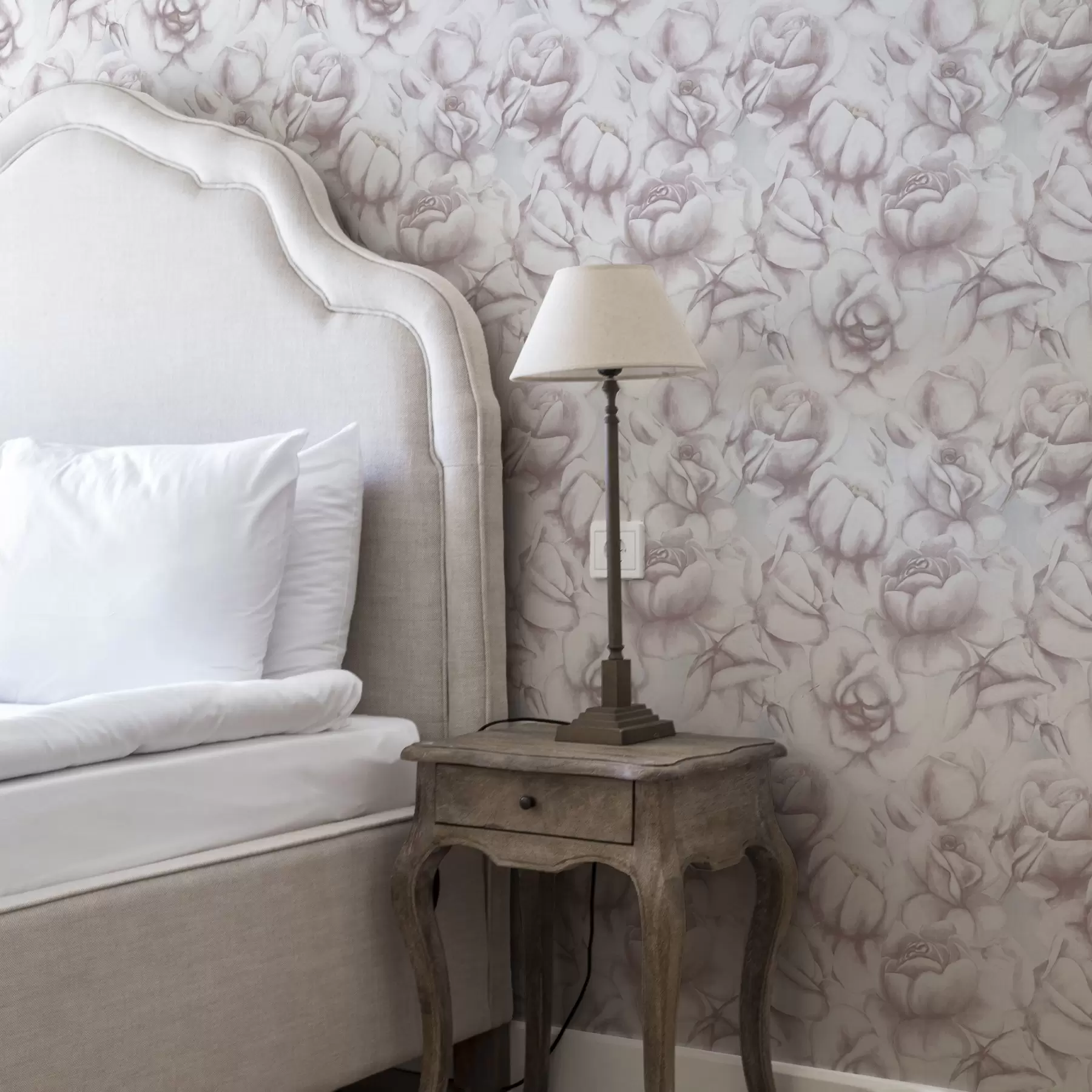 fototapet Acuarelă trandafiri roz într-un stil blurat delicat a00434