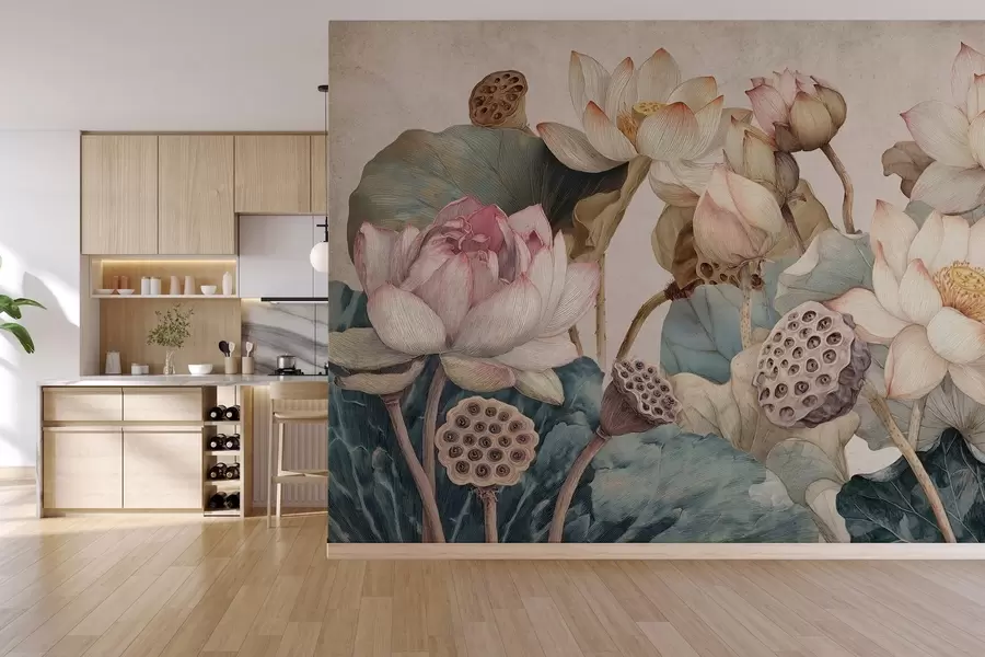 fototapet crini de apă cu textură mare w04309