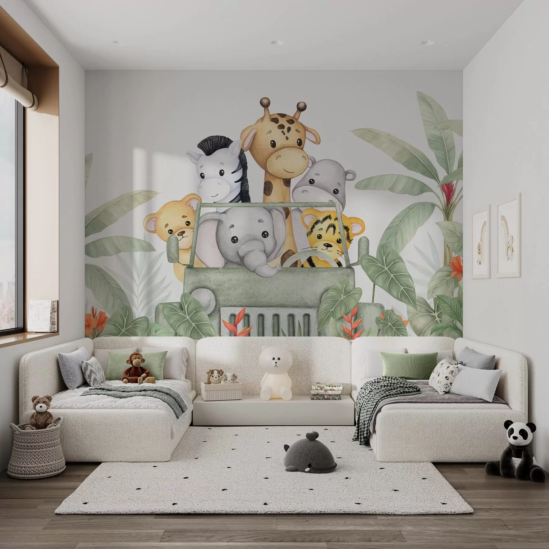 fototapet Animale drăguțe la tropice w04413