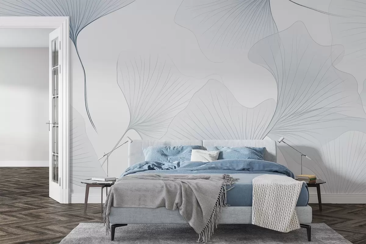 fototapet Frunze transparente de ginkgo w04433