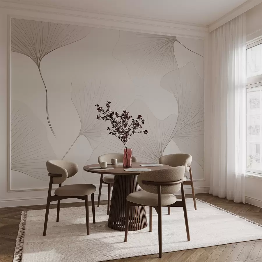 fototapet Frunze transparente de ginkgo w04433v1