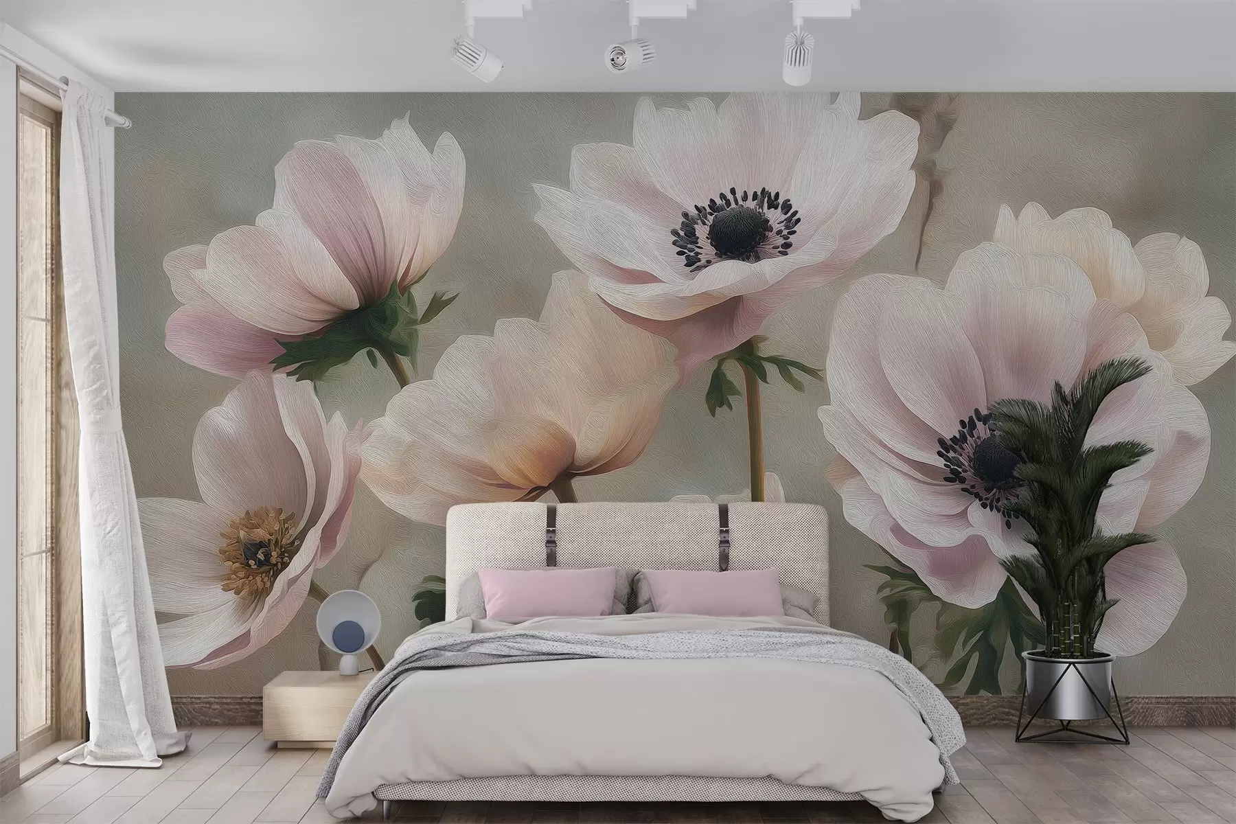 fototapet Flori în stil pastel w04427