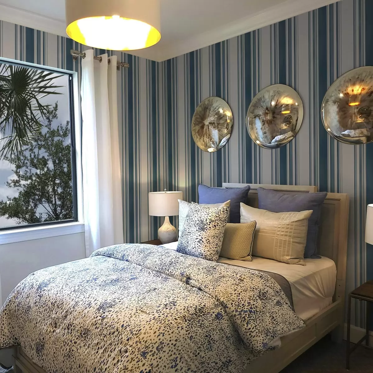 Wallpaper Dungi albastre cu spații albe a00525