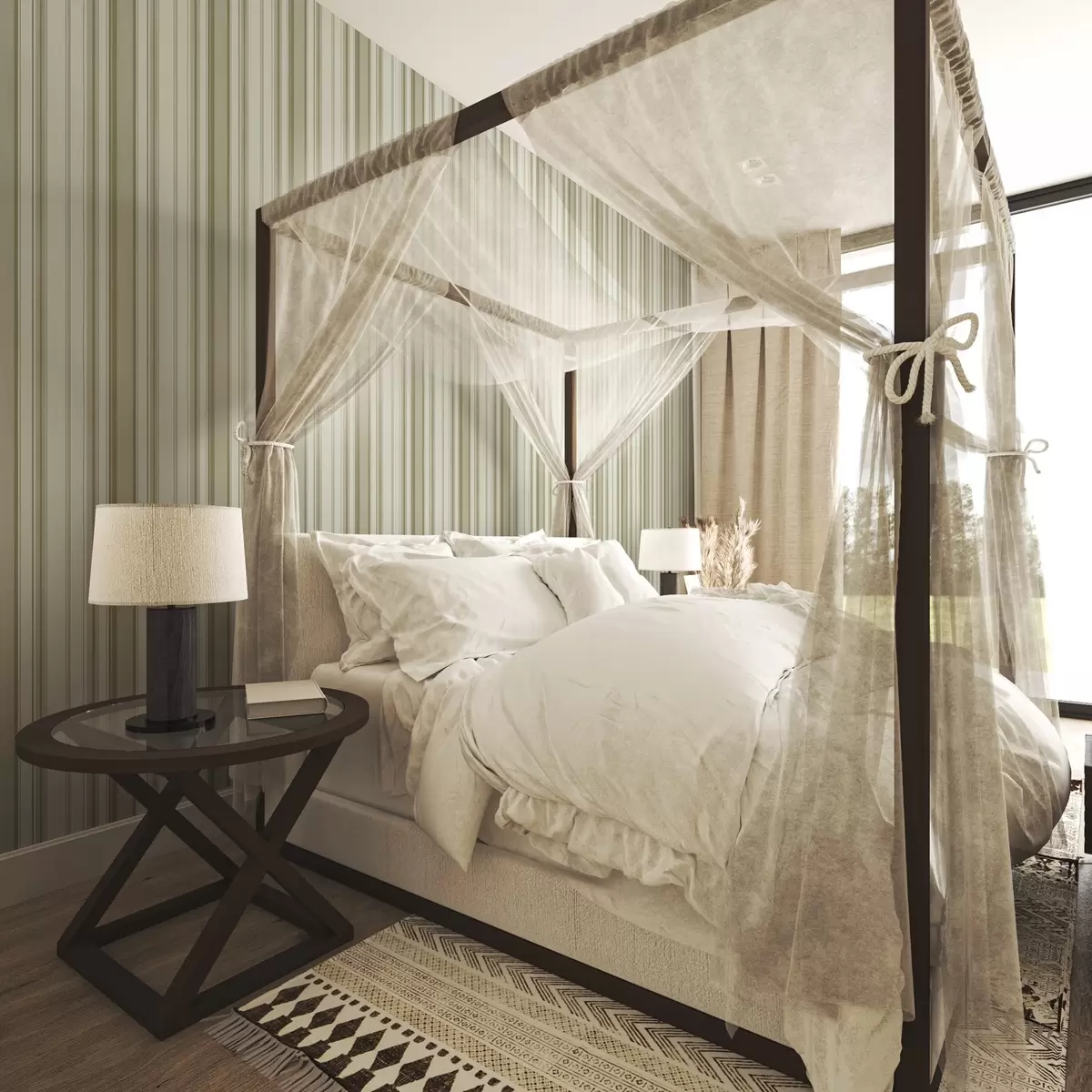 Wallpaper Fond crem cu dungi verticale gri-bej a00564