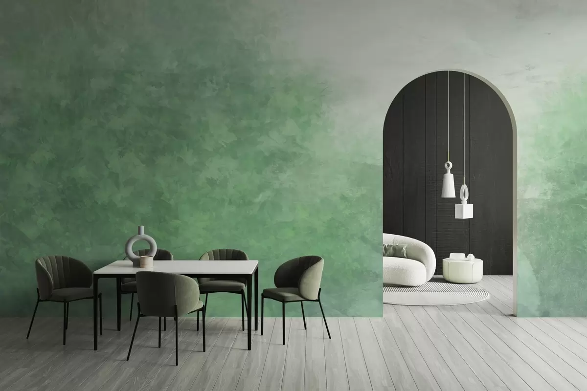 fototapet Imitație de frunze pe un perete de beton w04468v2