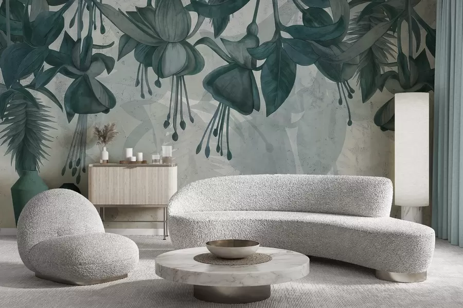 fototapet Agățat flori în stil grunge w04472v1