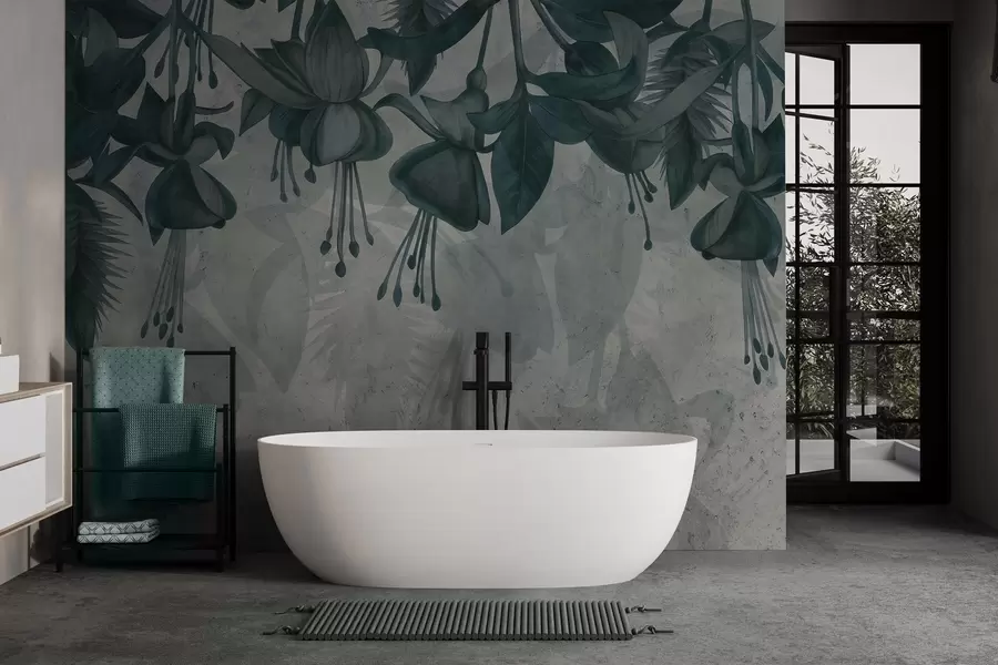 fototapet Agățat flori în stil grunge w04472v1