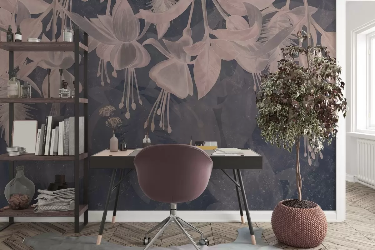 fototapet Agățat flori în stil grunge w04472v2