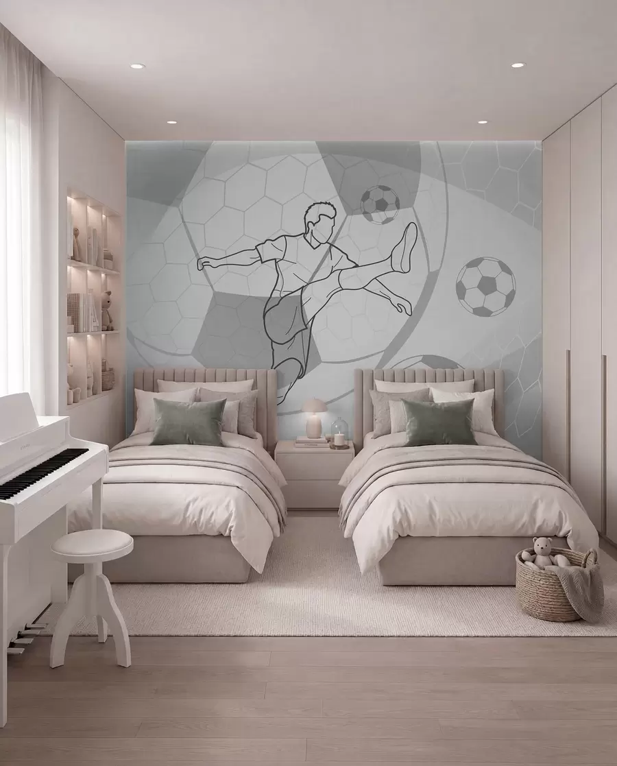fototapet Fotbalist în linii w04601v1