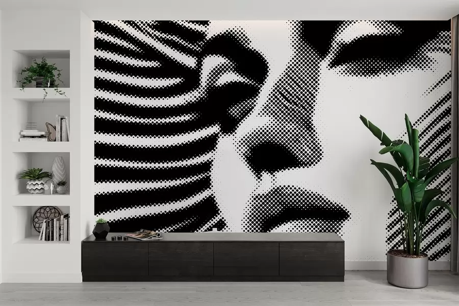 fototapet Fața unei femei în stil pop art w04504