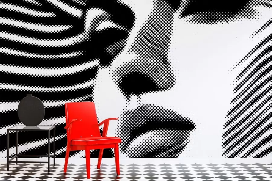fototapet Fața unei femei în stil pop art w04504