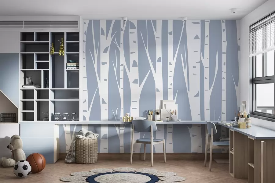 fototapet Pădure de mesteacăn w04658v1