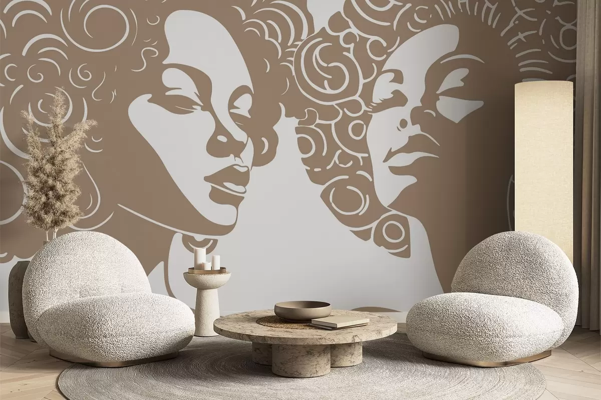 fototapet Două fete w04688