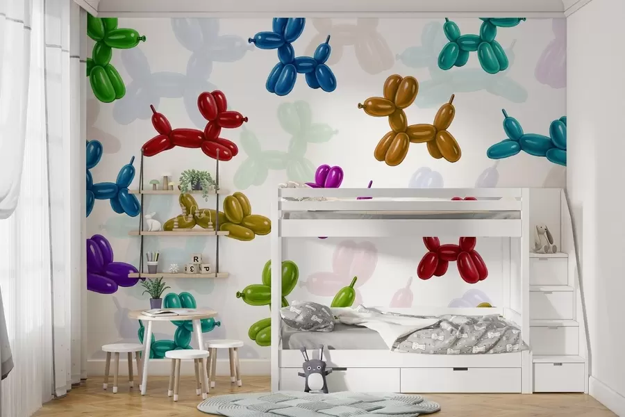 fototapet Câini pictați din bile w04676