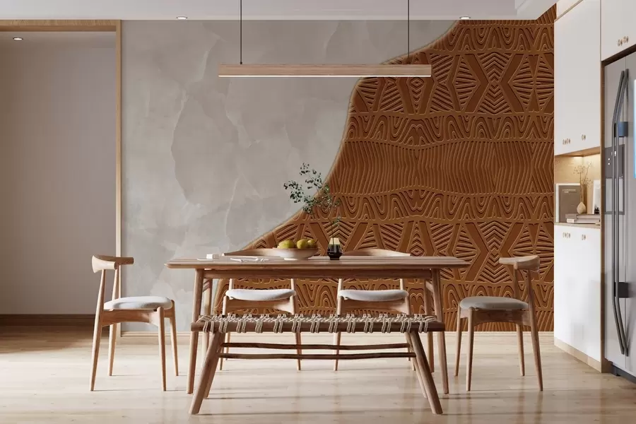 fototapet Ornament și beton w04664