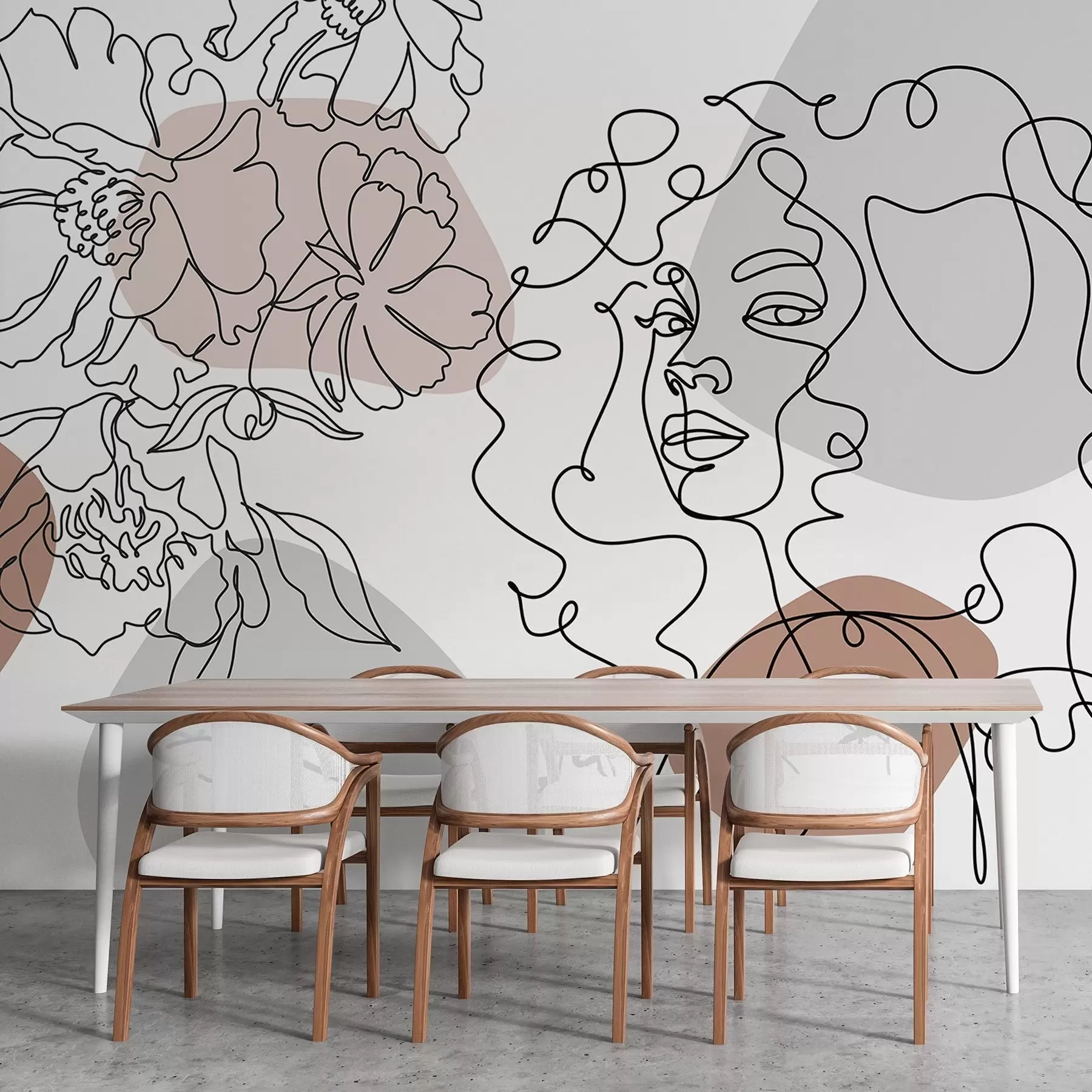 fototapet Fata în rânduri w04724