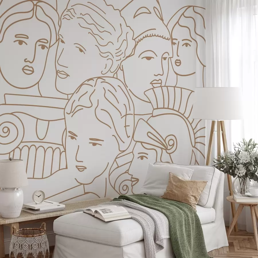 fototapet Fețe antice w04728v1