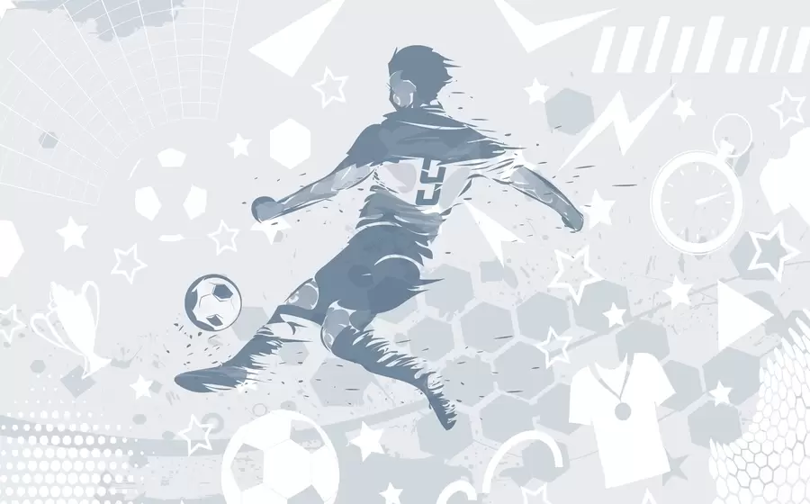 fototapet Jucător de fotbal, sport w04763v1