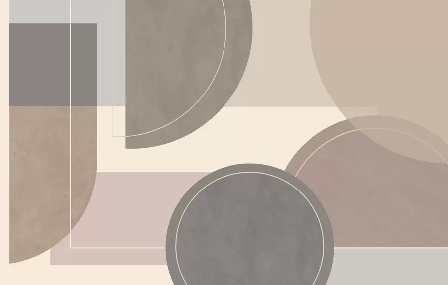 fototapet geometrie modernă în culori naturale w04811