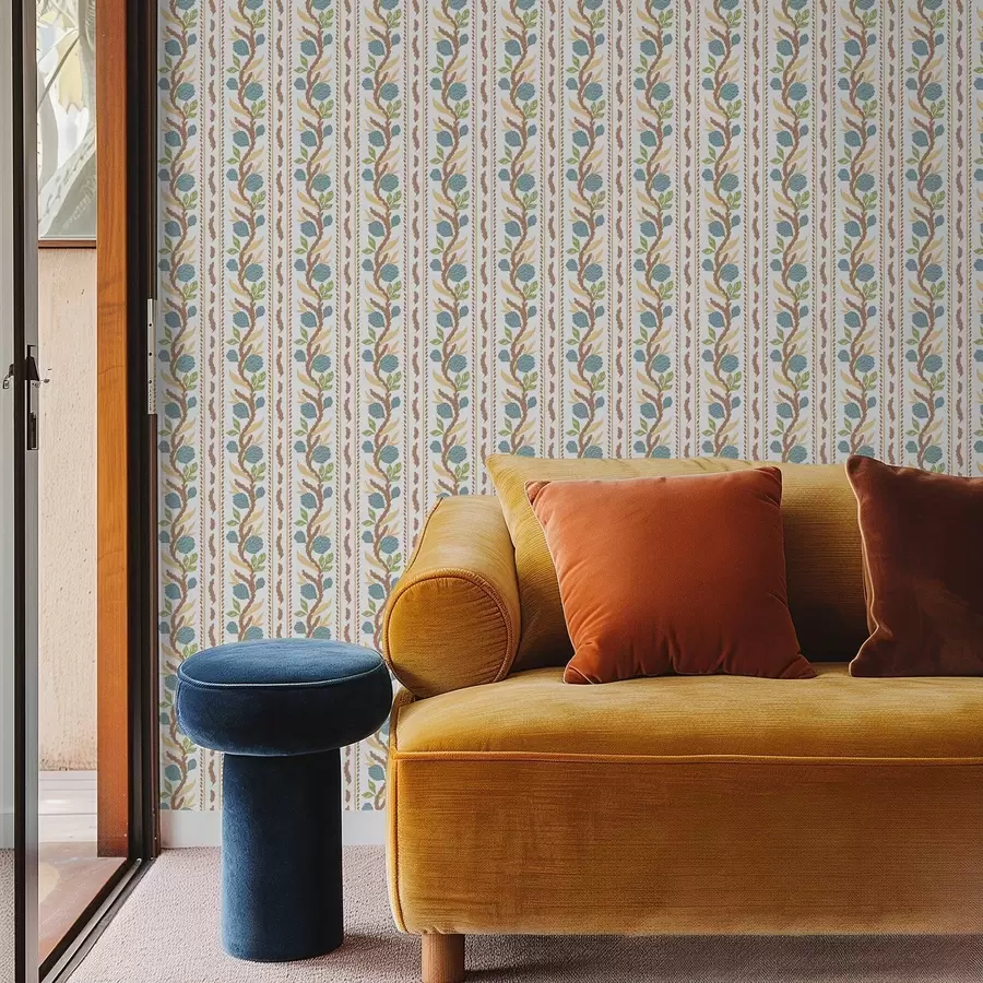 fototapet Dungi verticale cu flori albastre a00816v2