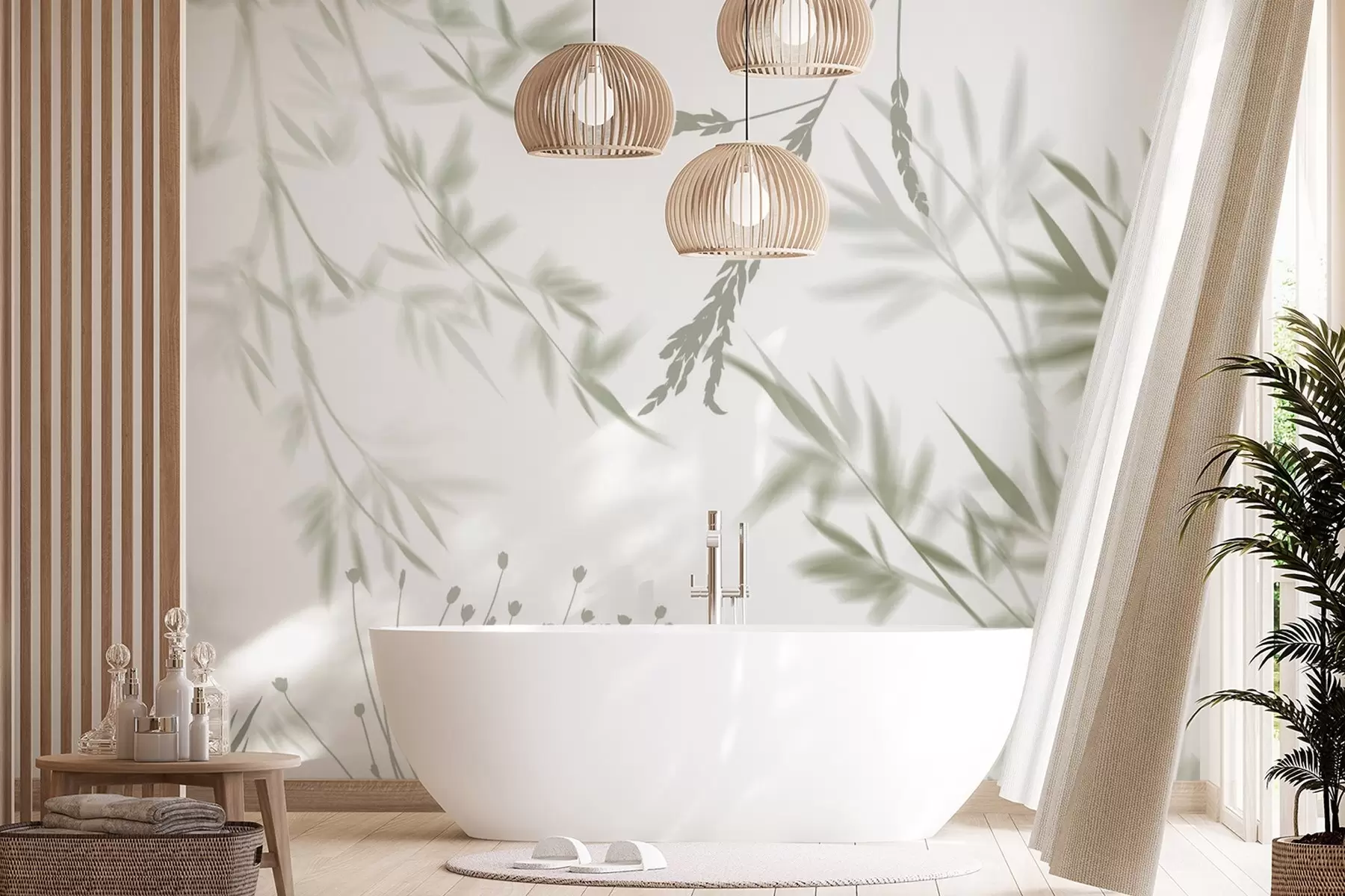 fototapet Siluete de frunziș w04850