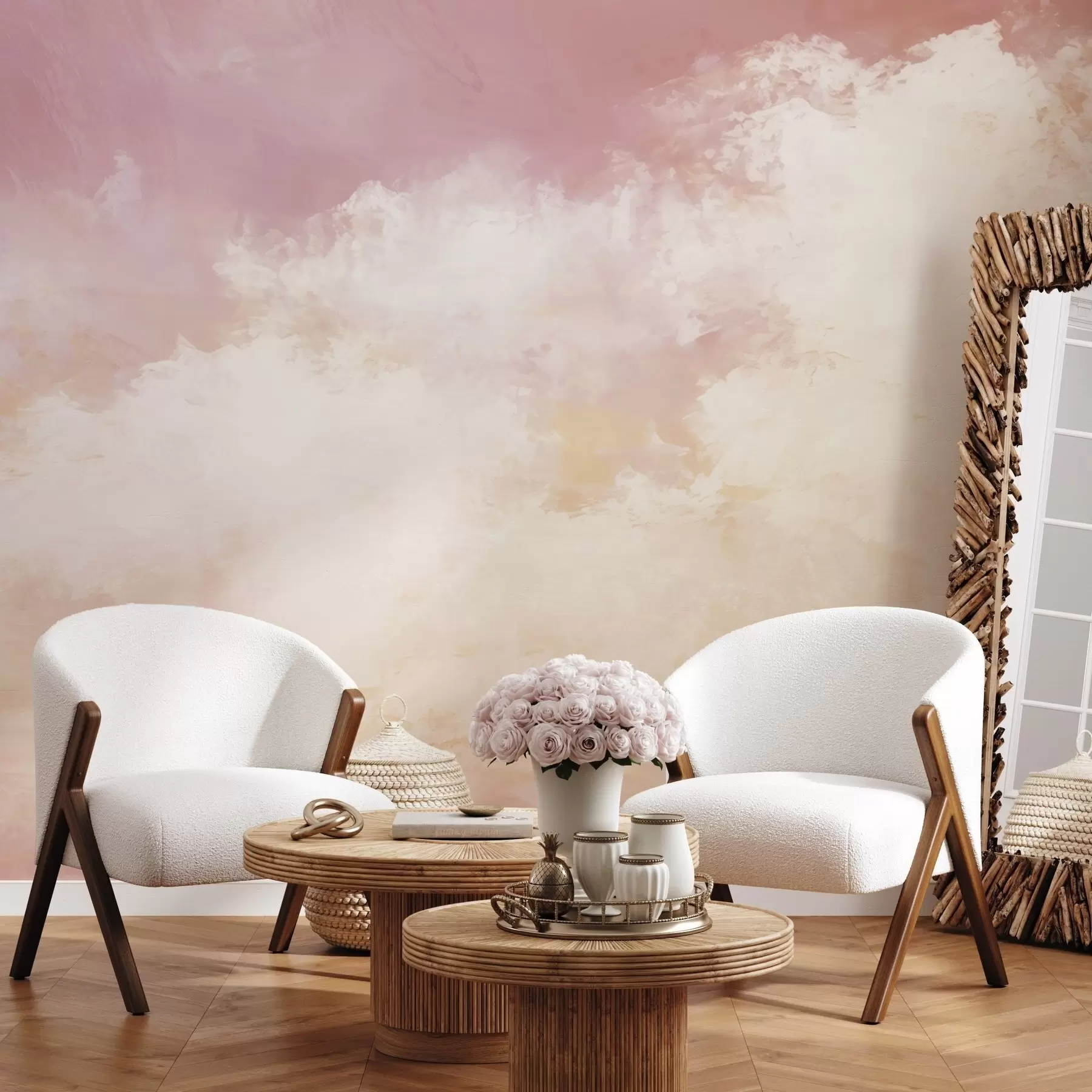 fototapet Imagine abstractă cu nori în stil loft w04841v1