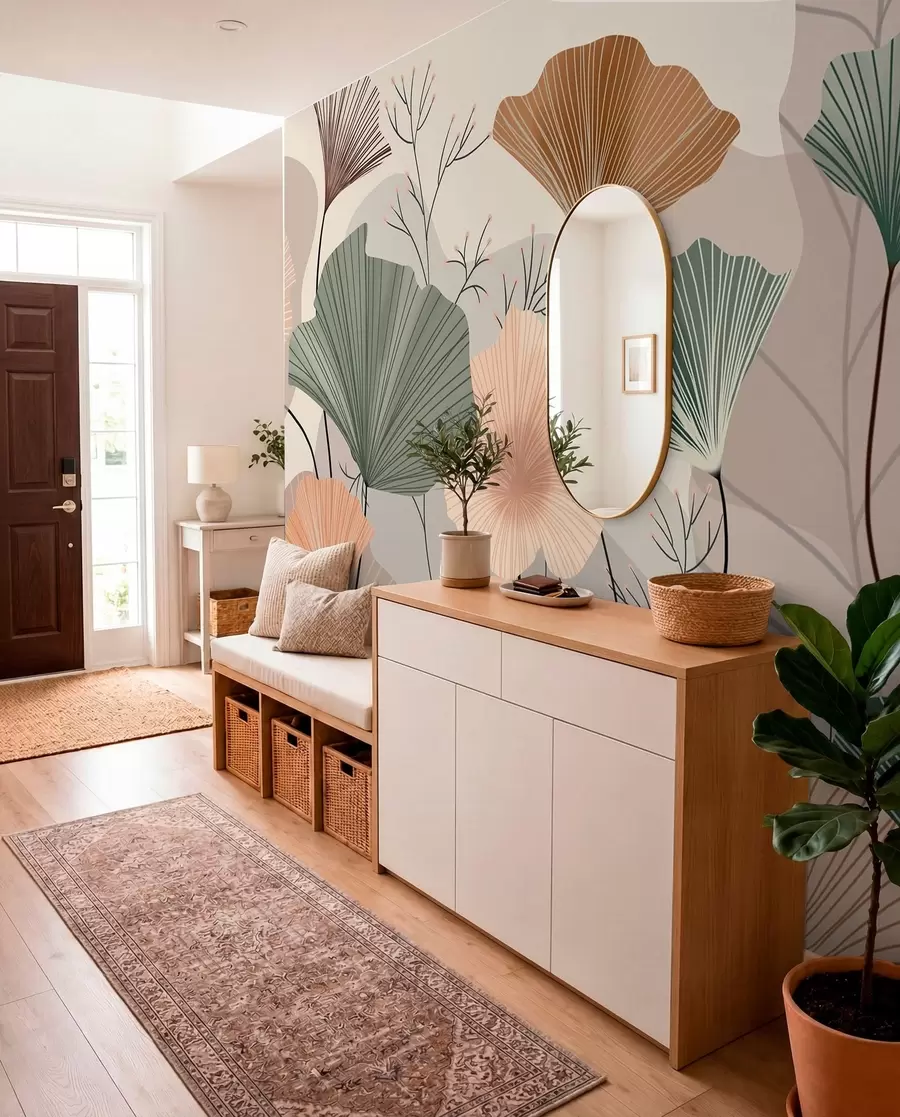 fototapet frunze de lotus elegante w04815