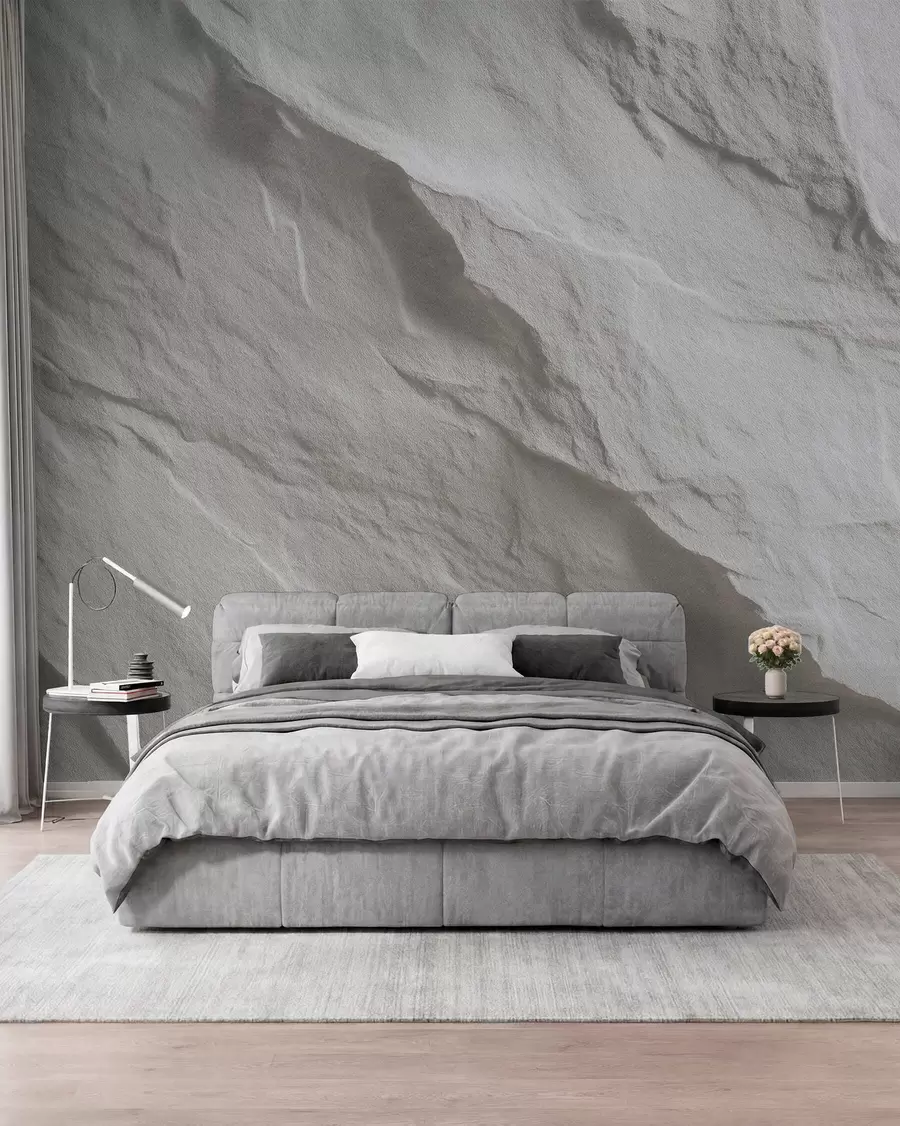 fototapet imitație de piatră albă în designul interior w04818