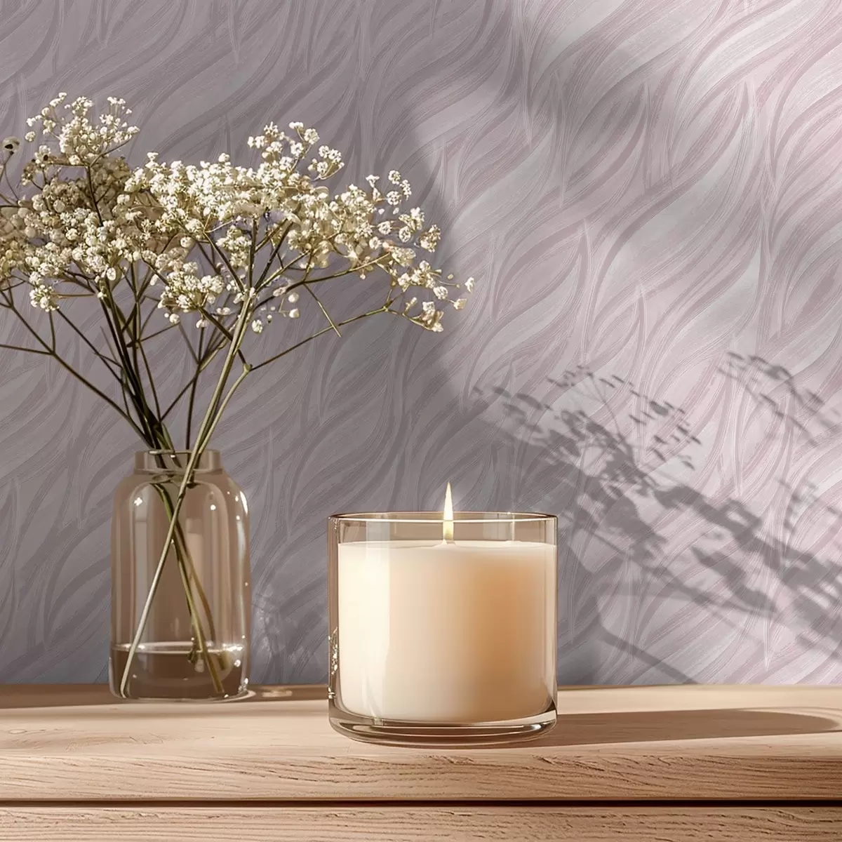 Wallpaper Valuri texturate, roz pudrat a00688v1