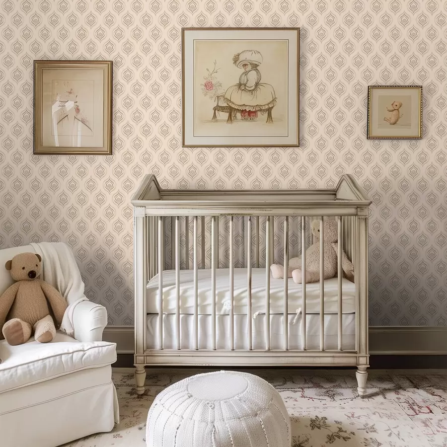 fototapet Motivele cu picături pudrate și o floare pe un fundal cald a00977v2