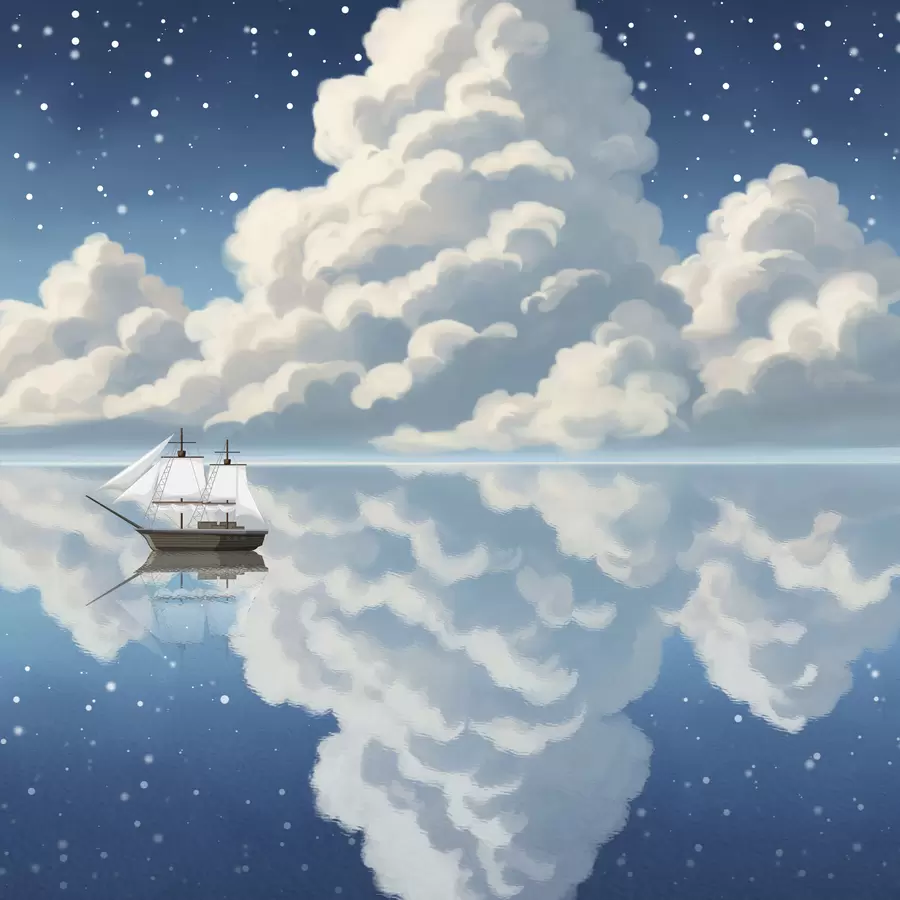 fototapet Nori groși deasupra apei w04996