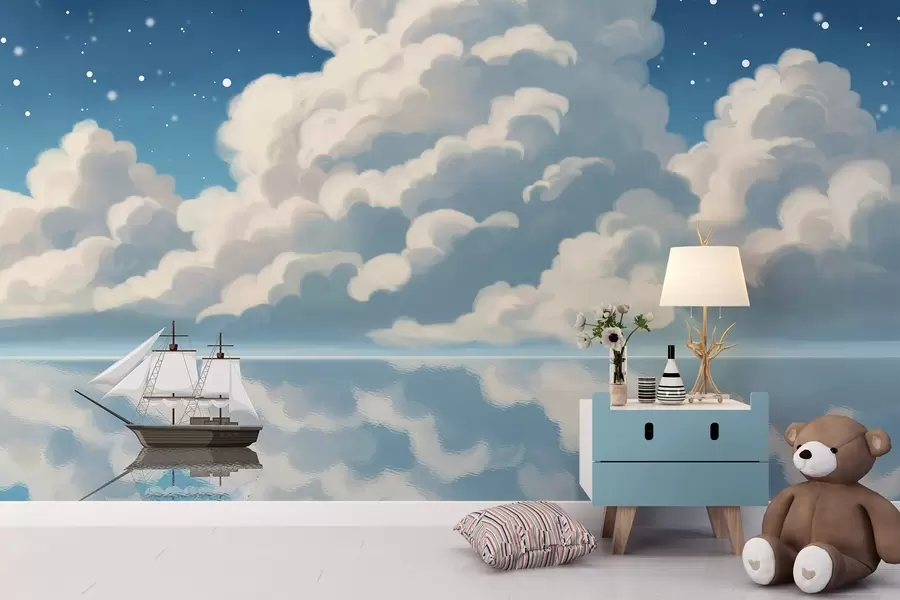 fototapet Nori groși deasupra apei w04996