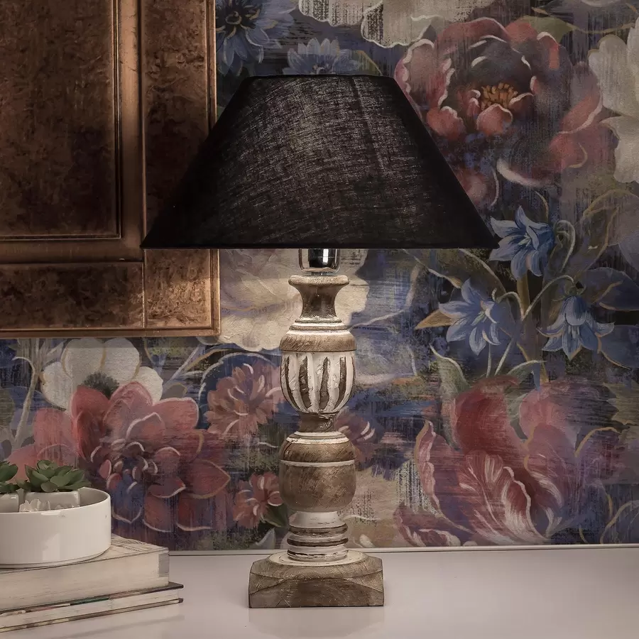 fototapet Buchet pictural de flori mari pe fundal indigo intens a01021