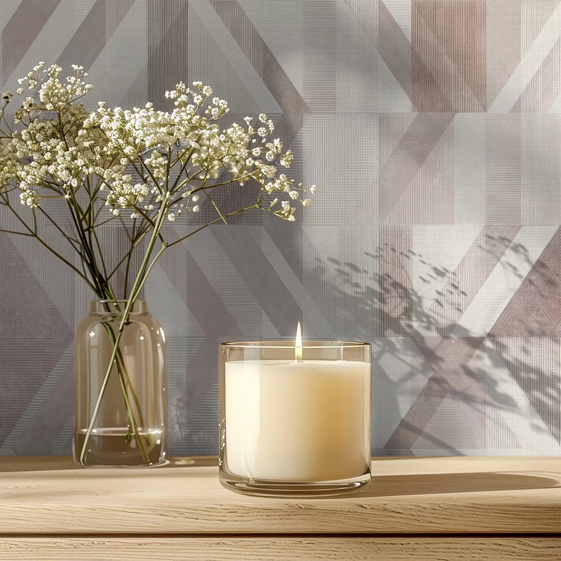 fototapet Săgeți geometrice calde în tonuri de bej-nisip a01056v2