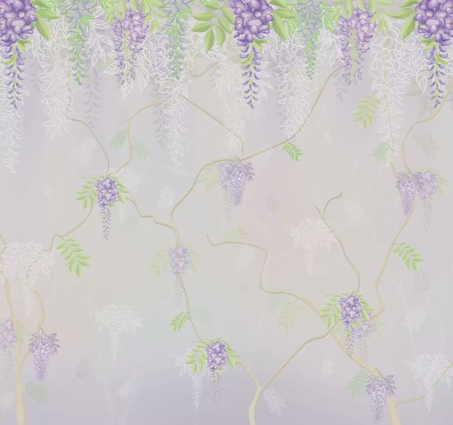 fototapet Design floral elegant în nuanțe pastelate w01685