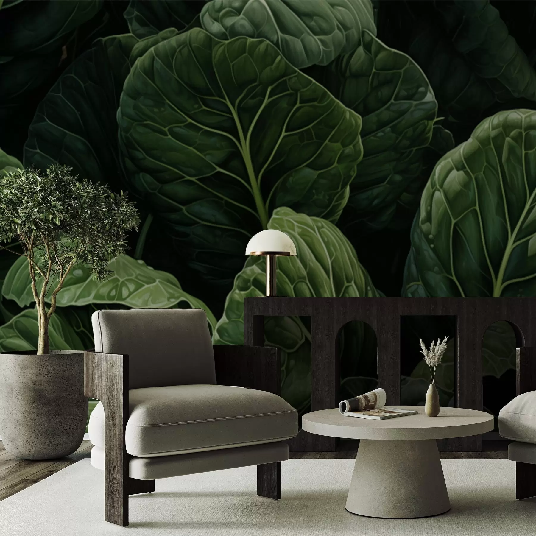 fototapet Frunze verzi jucăușe w05043