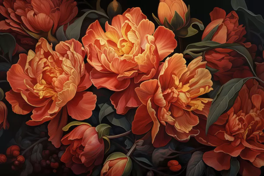 fototapet Seară florală caldă w05044