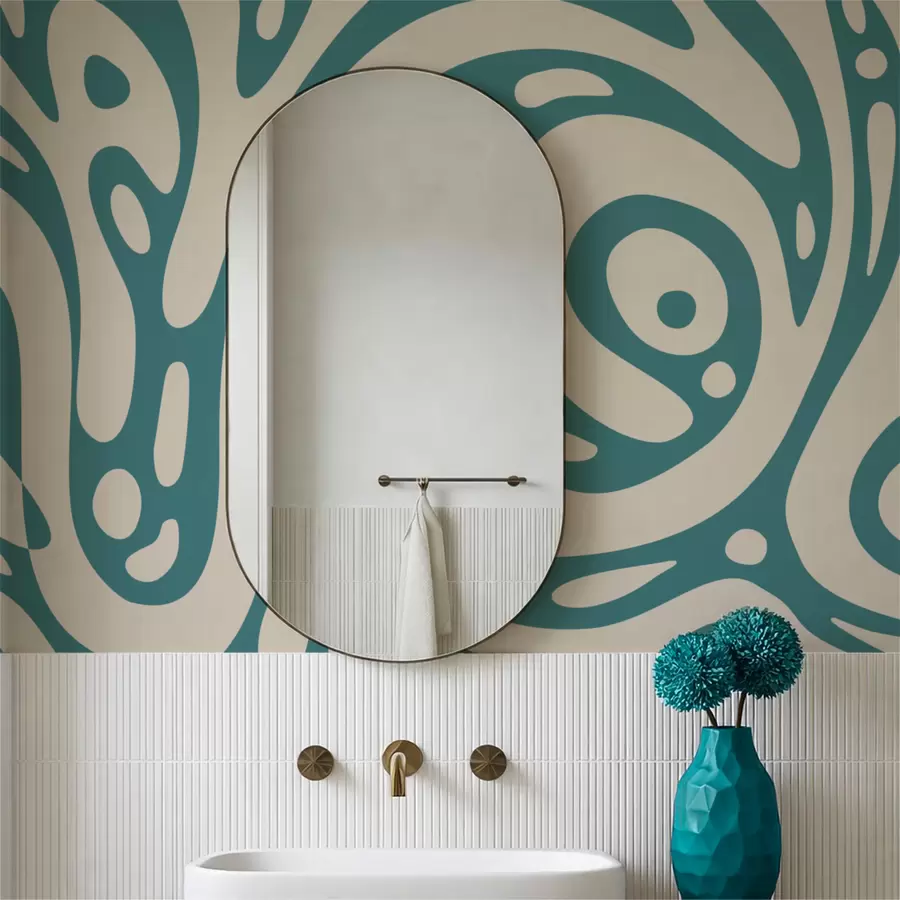 fototapet Model abstract cu forme organice fluide w05071