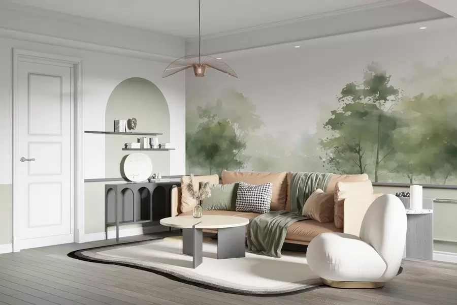 fototapet Copaci, peisaj w05081