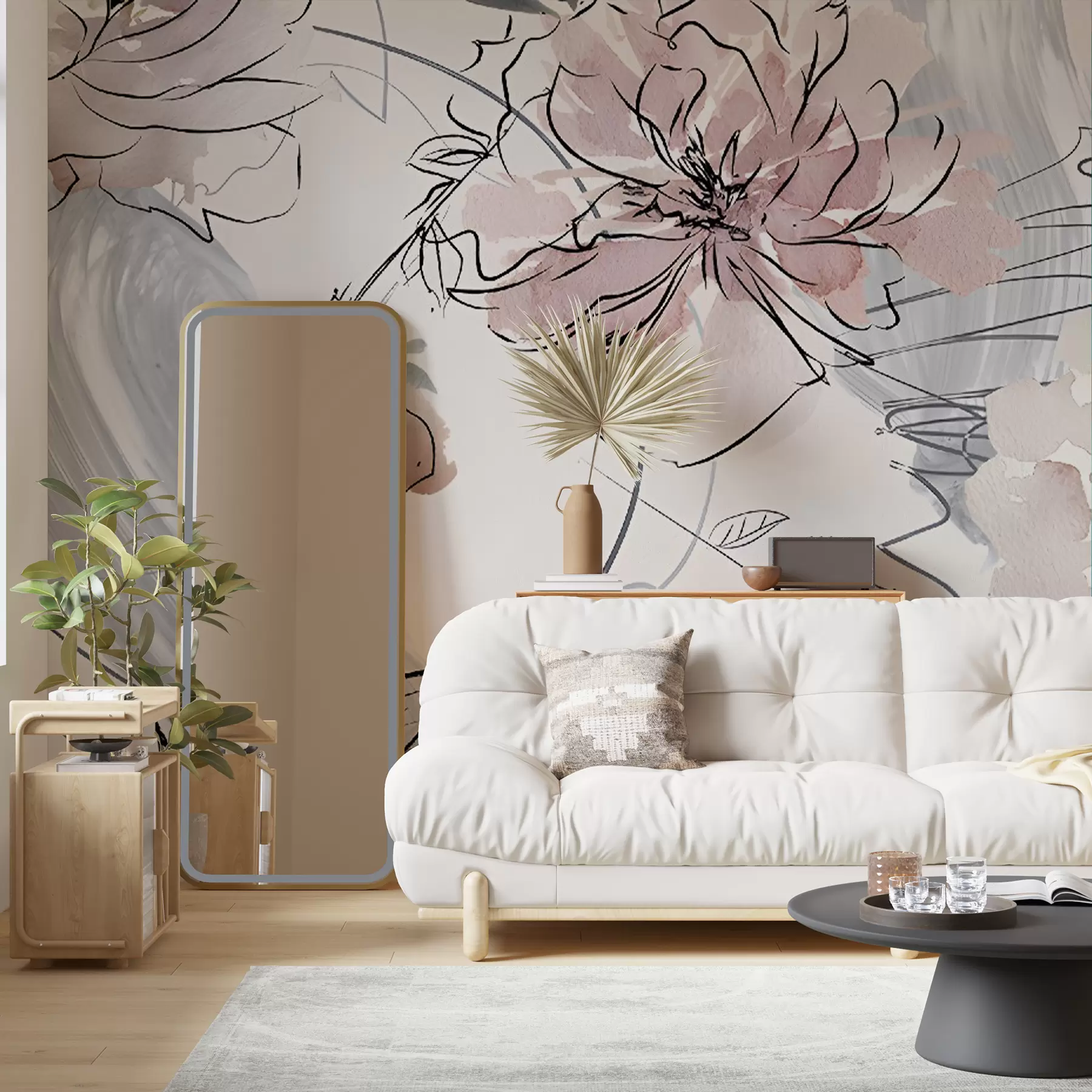 fototapet Flori acuarelă u71515