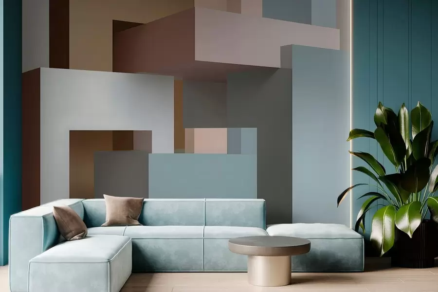 fototapet geometrie abstractă în stil 3D w05065