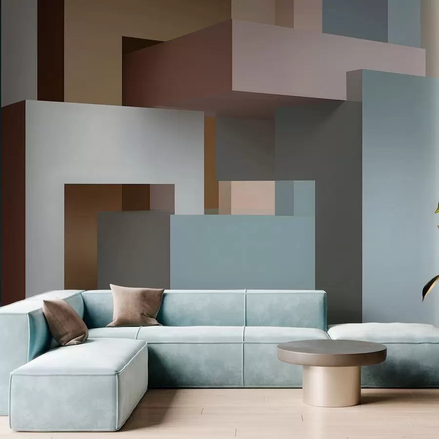 fototapet geometrie abstractă în stil 3D w05065