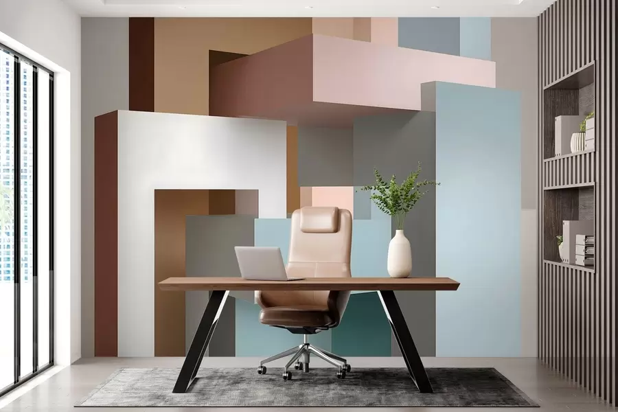 fototapet geometrie abstractă în stil 3D w05065