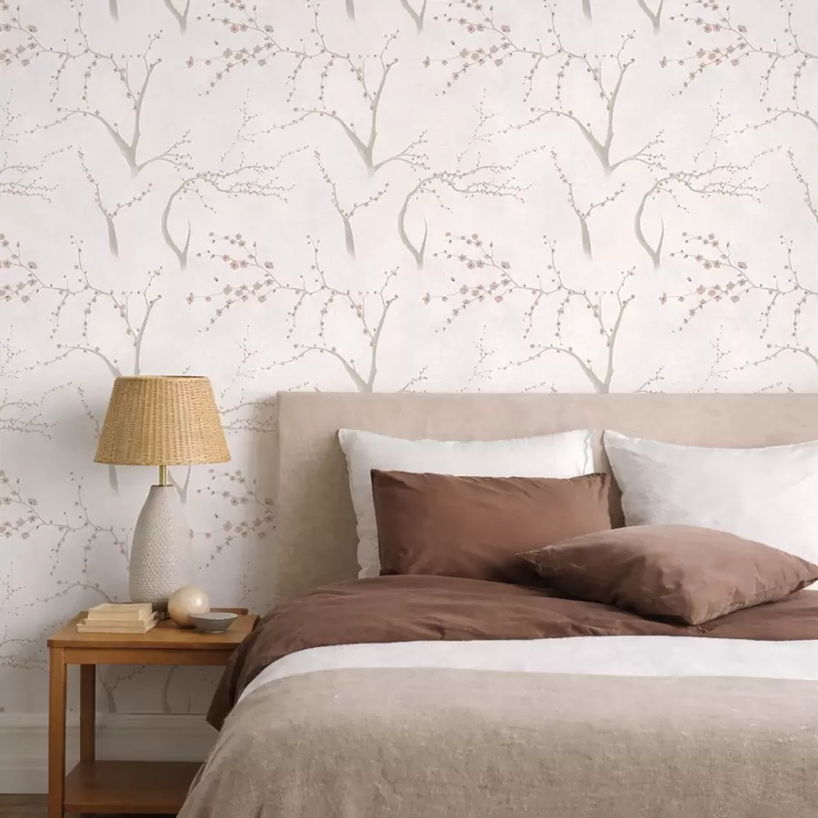 fototapet Ramuri ușoare cu flori roz a01111v1