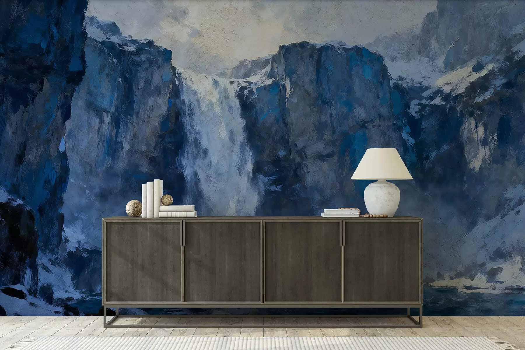 fototapet Cascadă pictată în stil grunge w05177